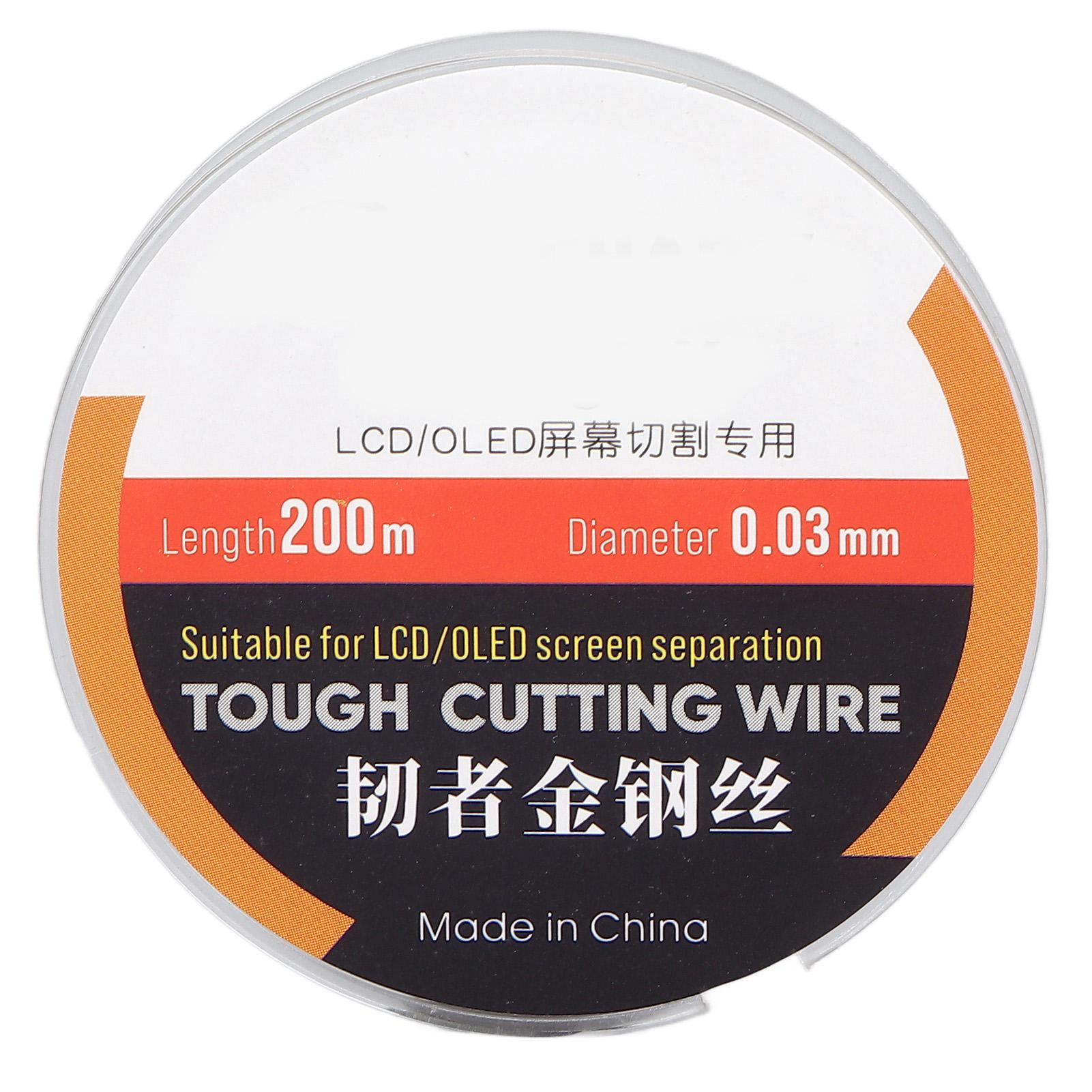 200-метровая режущая струна для LCD-экранов телефонов, стальная струна высокой твердости для отделения LCD-экранов телефонов Type 2